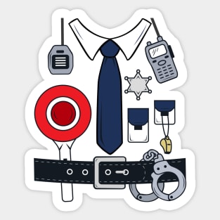 Cop Uniform Police Costume Sticker